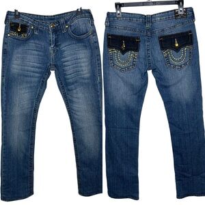 True Religion Ricky Jeans Medium Wash Straight Leg Sz 29